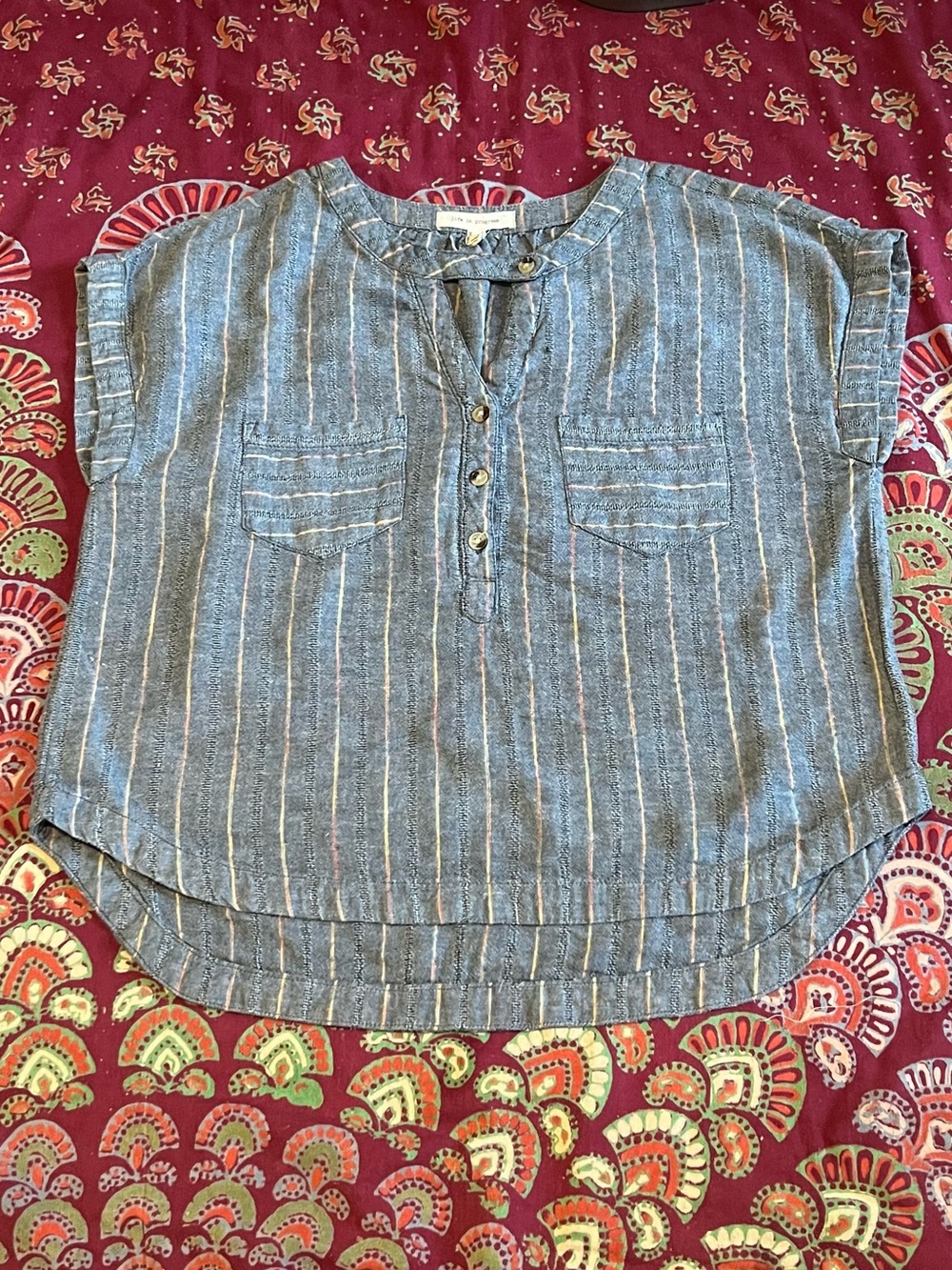 life in progress Denim-Style linen  Top